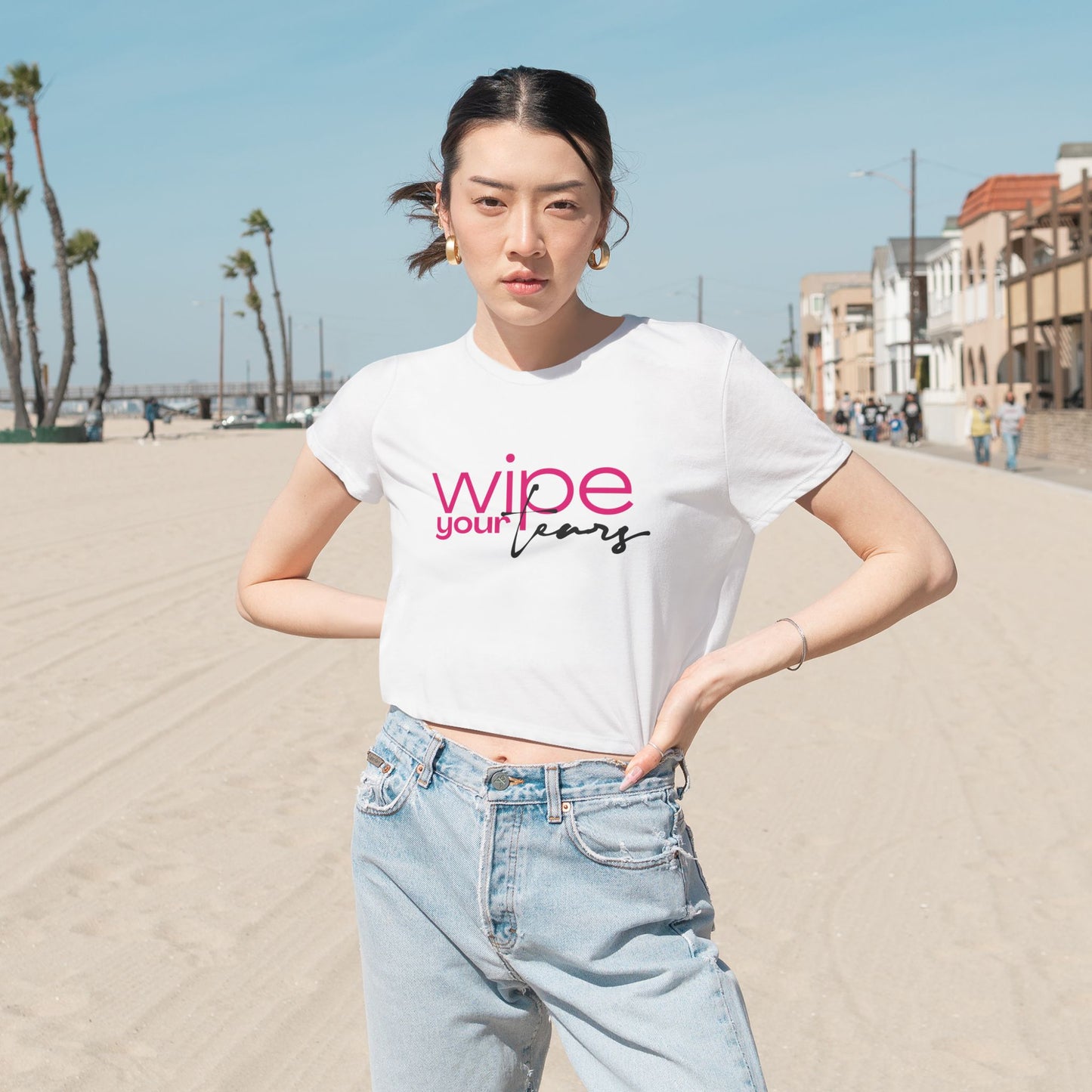 Wipe Your Tears Crop Tee